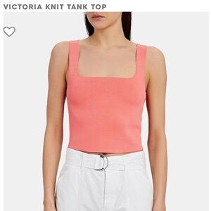 A.L.C. Vibrant coral pink Crop Top